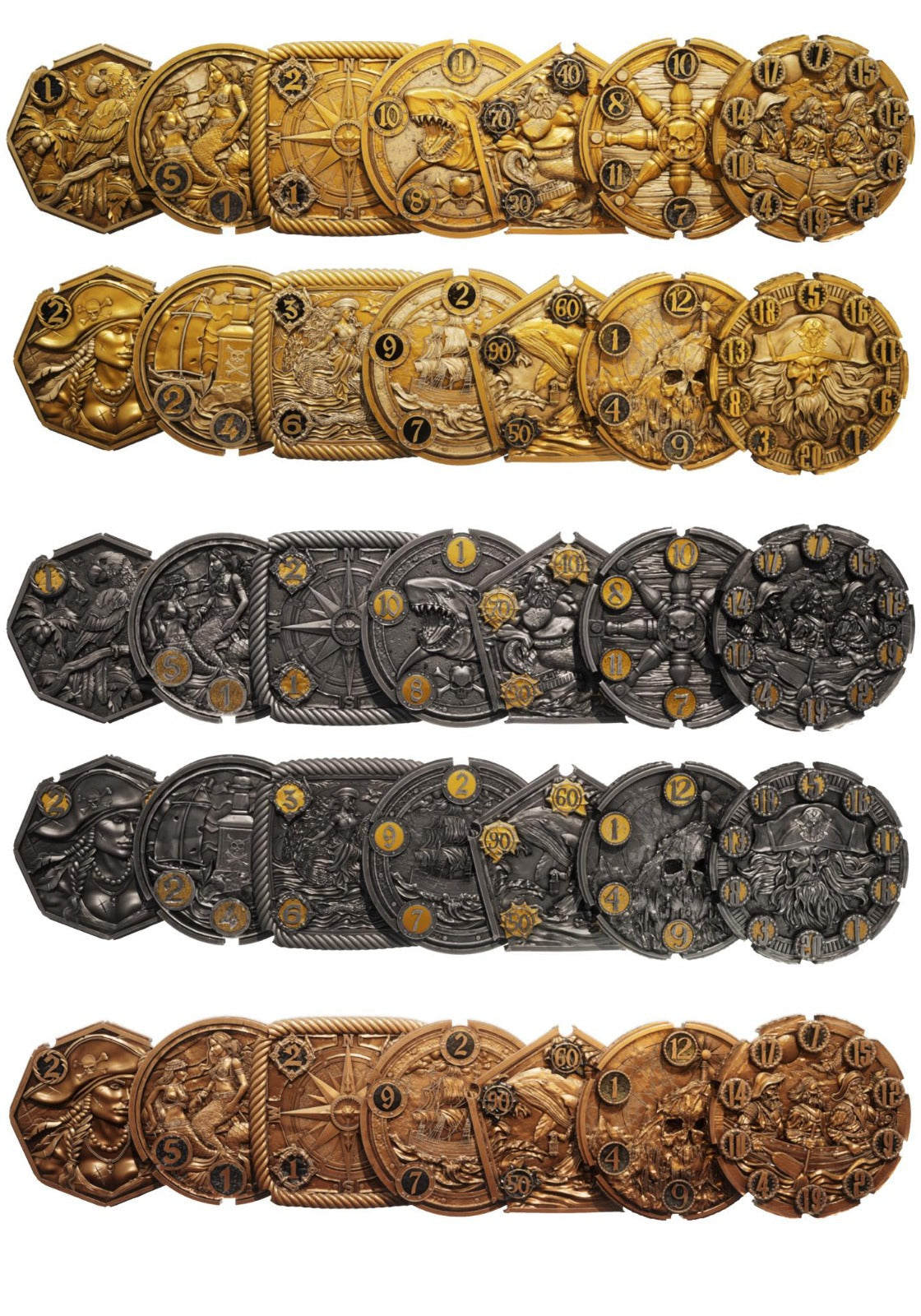 Flipdie Dice Coin Set: Pirate Theme Pre-Order (Delivery: Dec/2025)