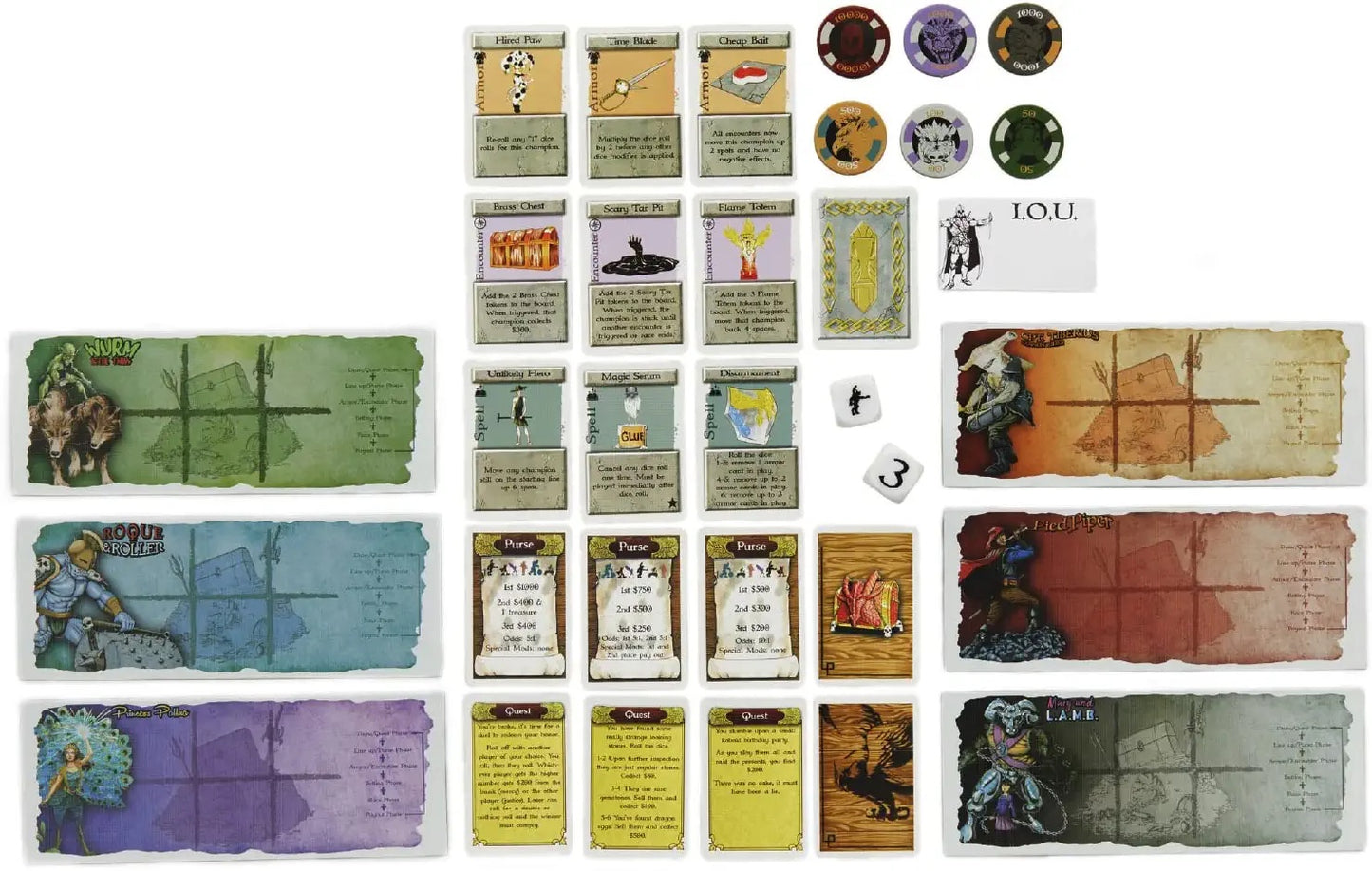 Deluxe Dungeon Derby Board Game