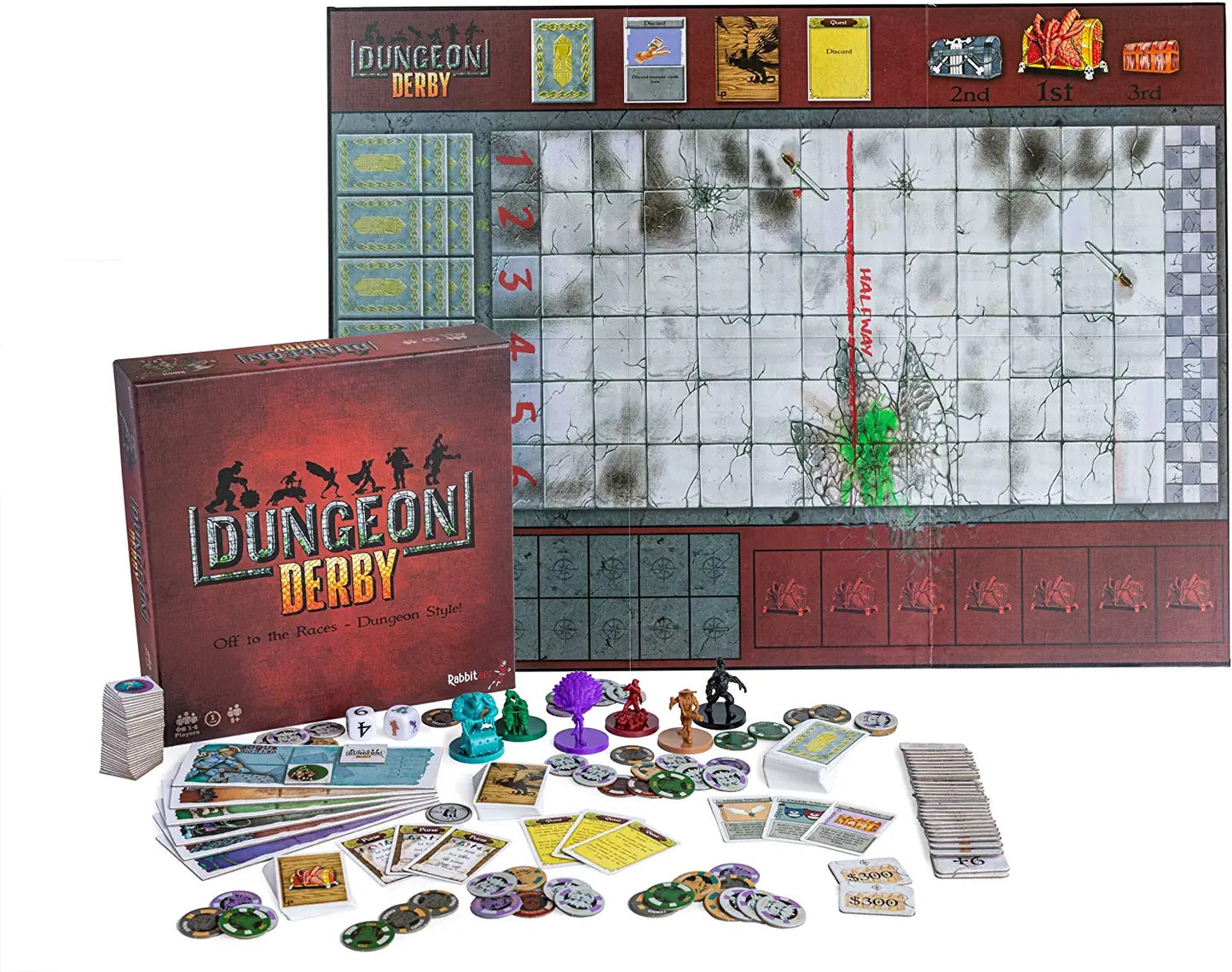 Deluxe Dungeon Derby Board Game
