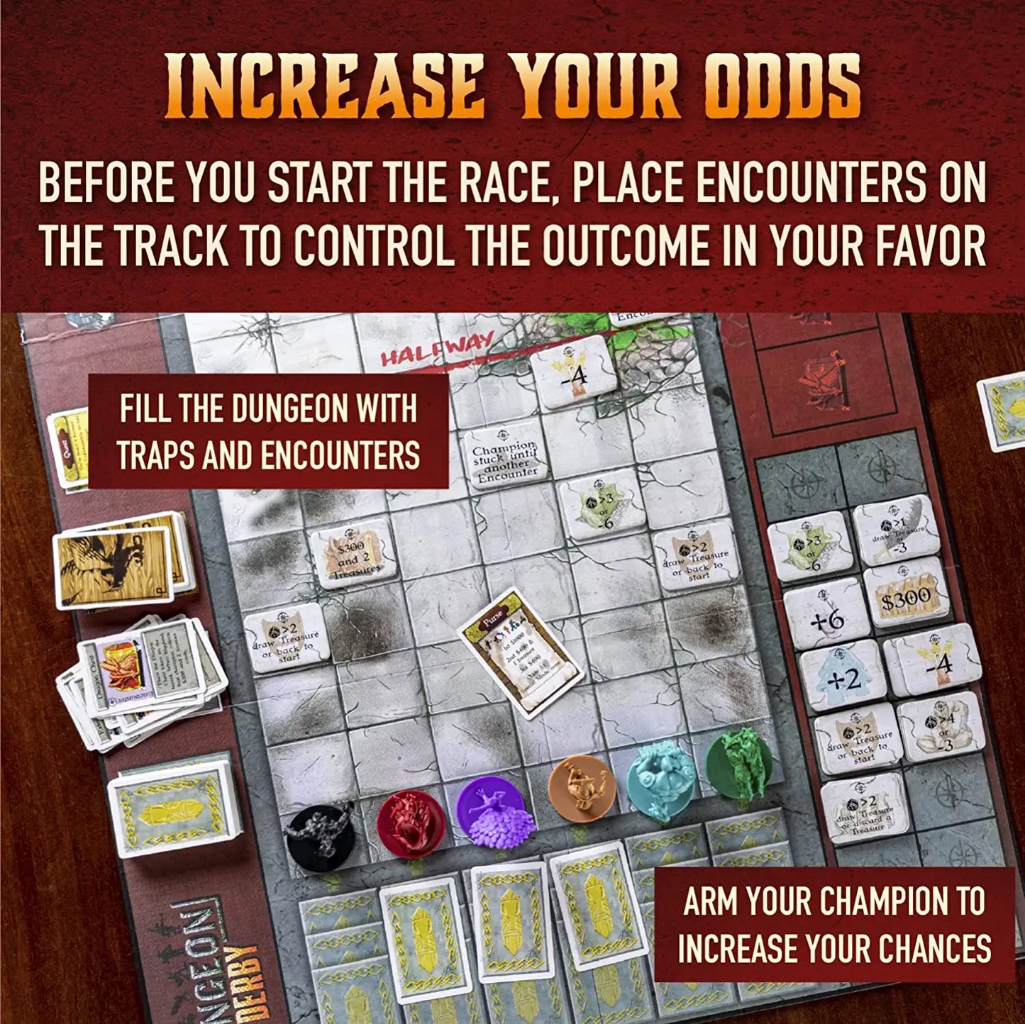 Deluxe Dungeon Derby Board Game