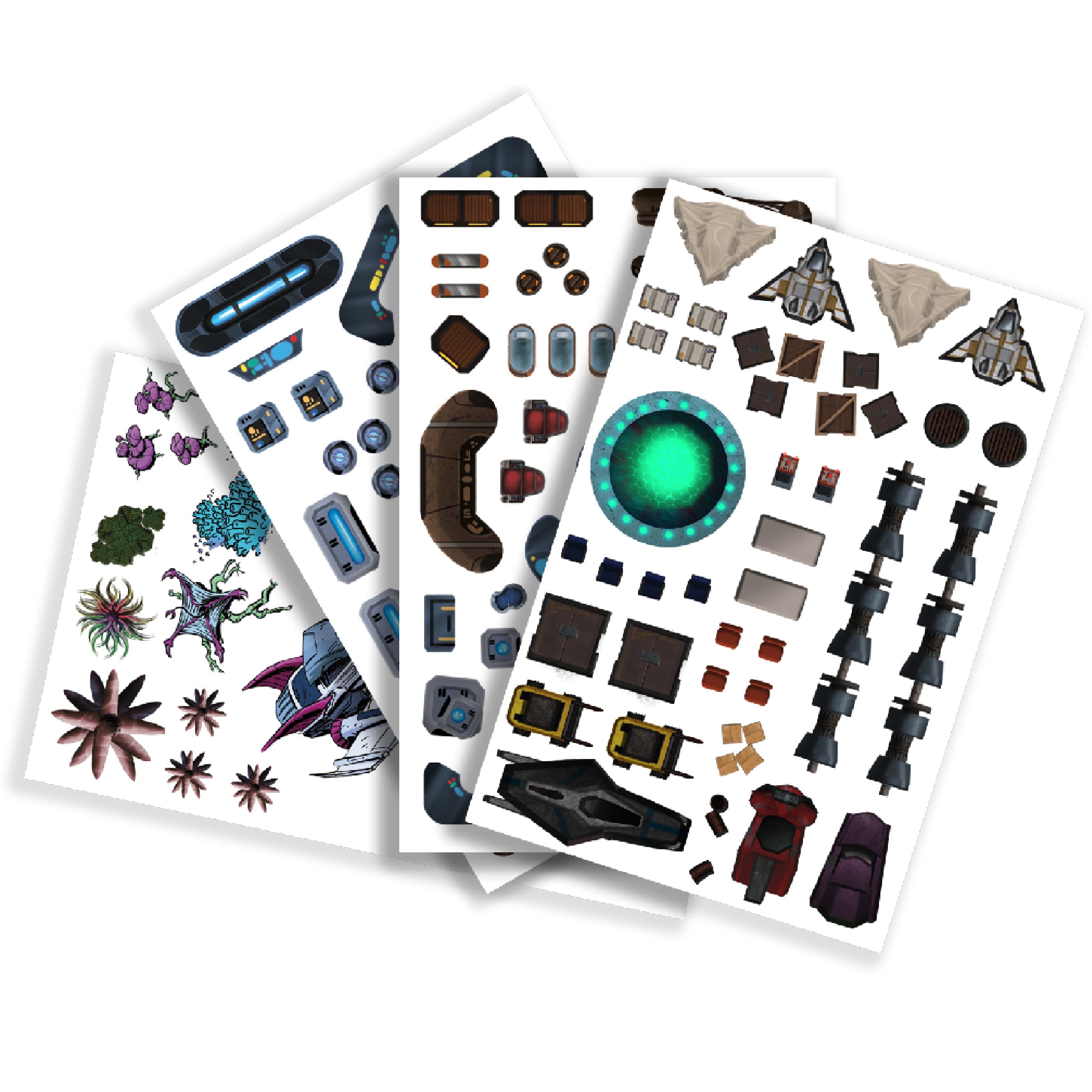 Sci-Fi Re-usable Sticker Sheet – Yarro Studios