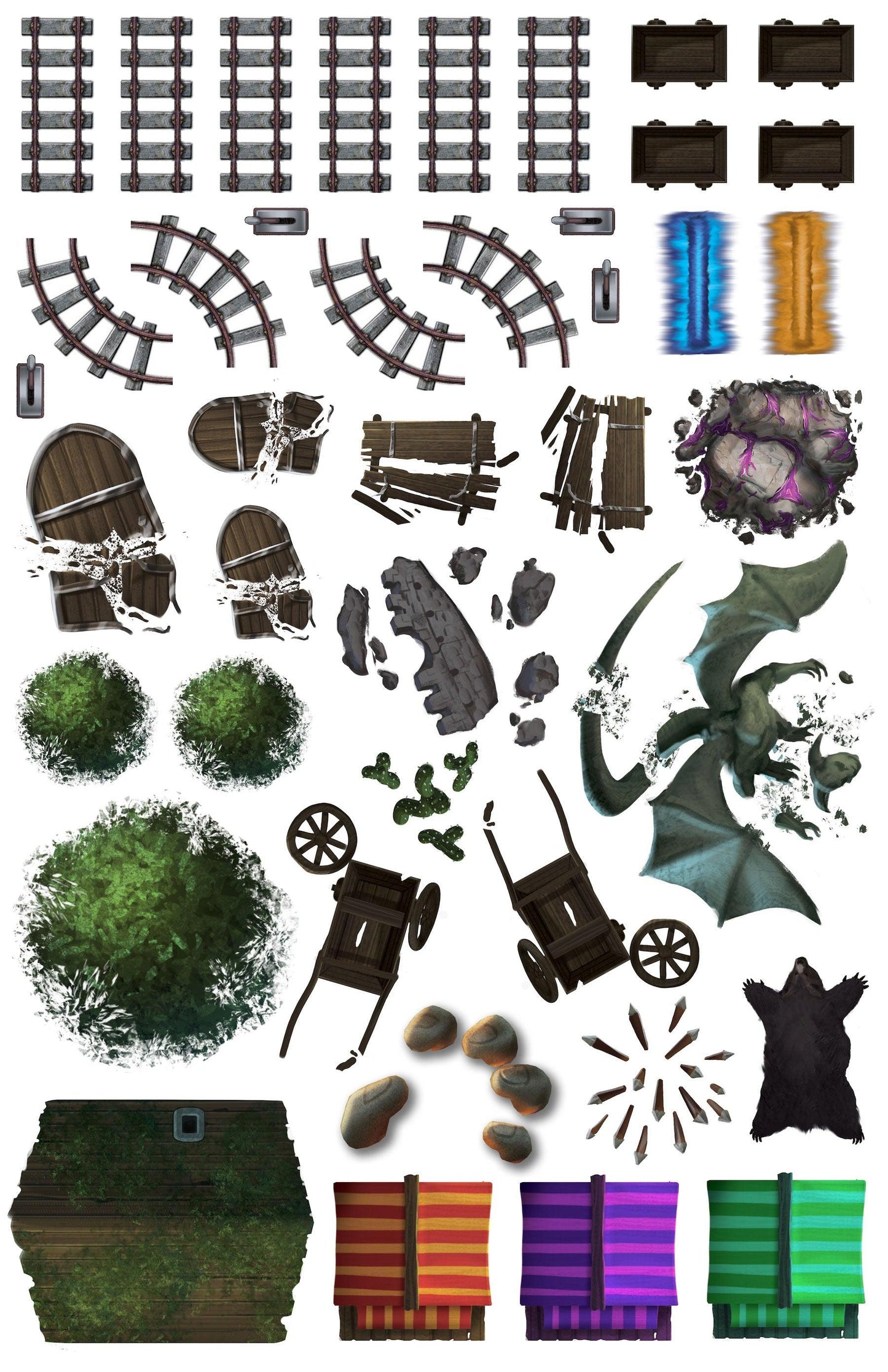 Fantasy Re-usable Sticker Sheet - Yarro Studios