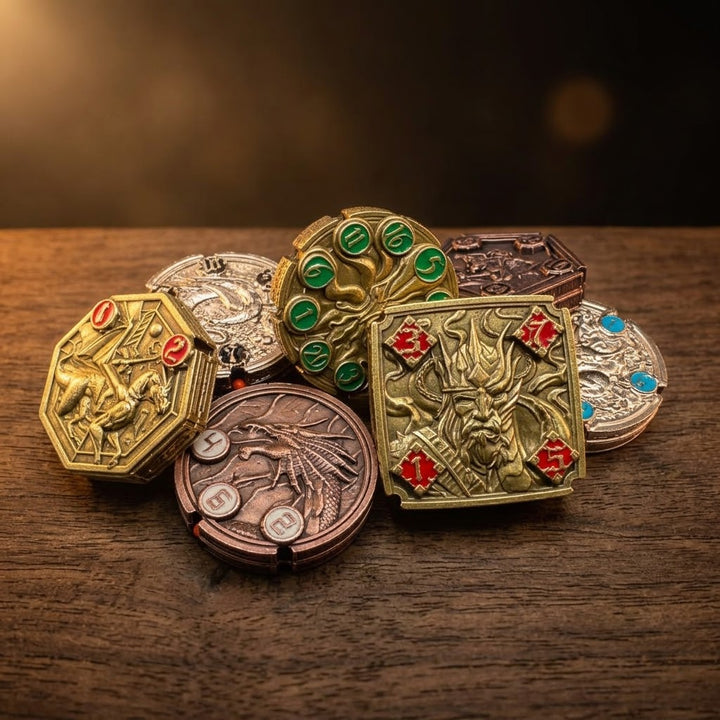 FlipDie Dragon — Metal Dice Coin Set