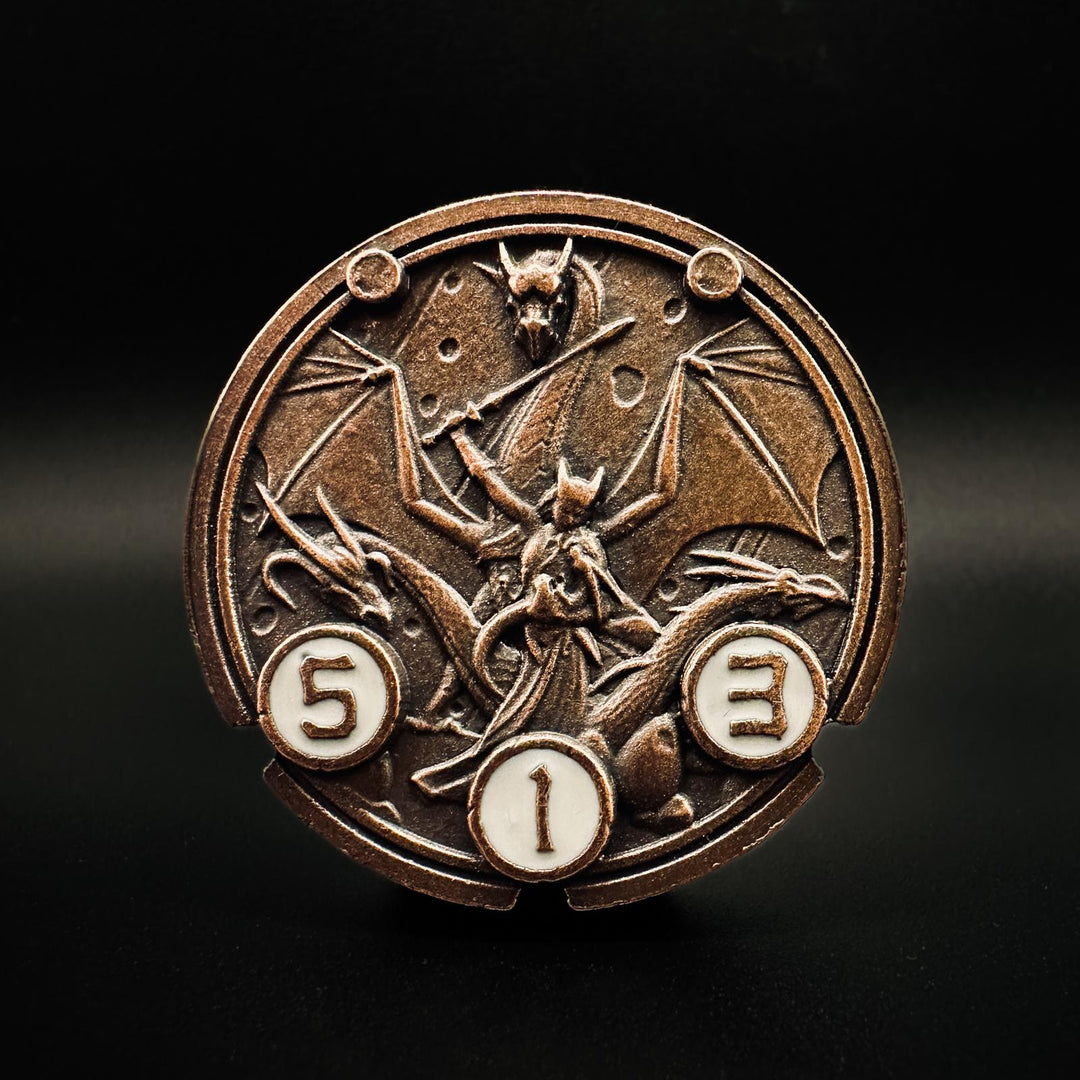 FlipDie Dragon — Metal Dice Coin Set
