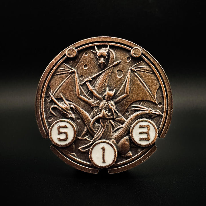 FlipDie Dragon — Metal Dice Coin Set