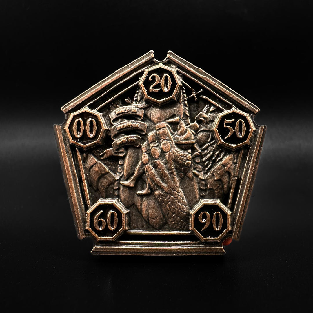 FlipDie Dragon — Metal Dice Coin Set
