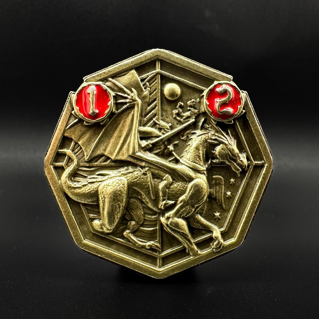 FlipDie Dragon — Metal Dice Coin Set