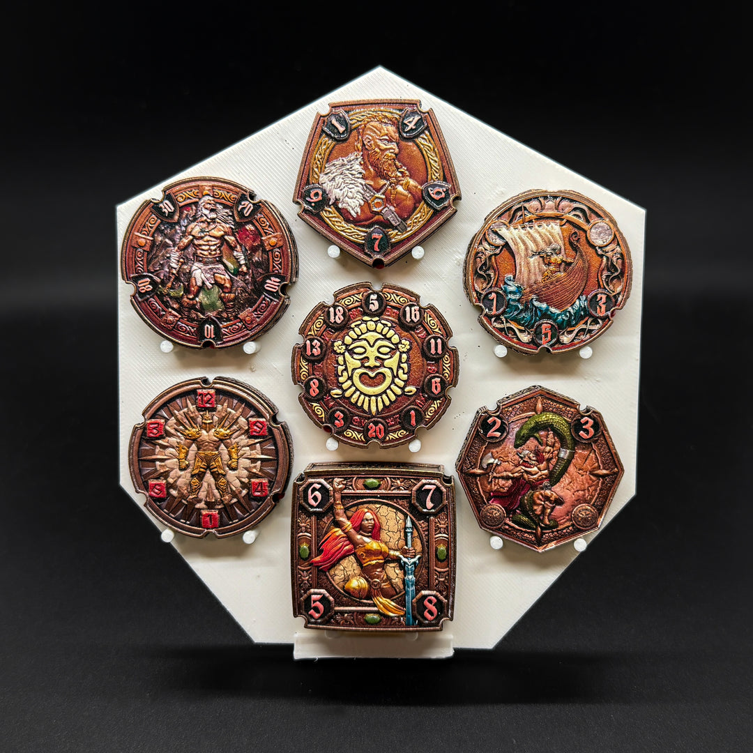 FlipDie Barbarian — Metal Dice Coin Set