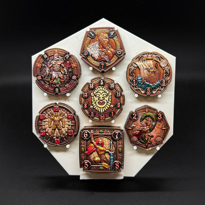 FlipDie Barbarian — Metal Dice Coin Set