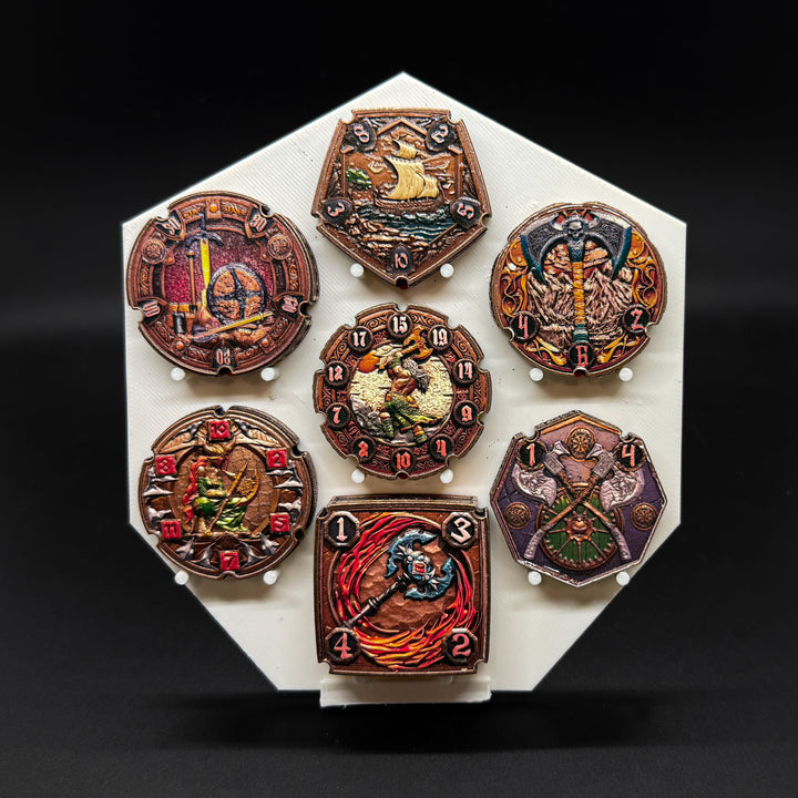 FlipDie Barbarian — Metal Dice Coin Set