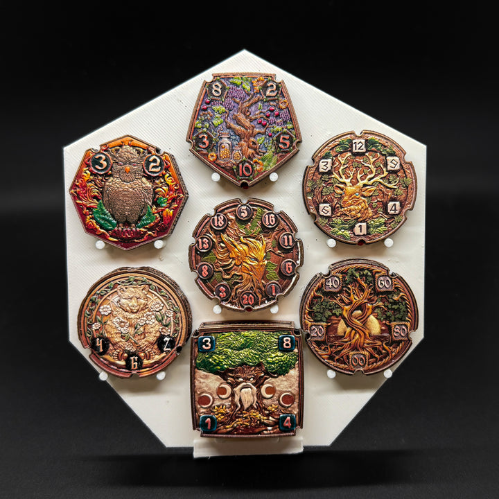FlipDie Druid — Metal Dice Coin Set