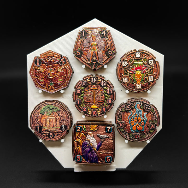 FlipDie Druid — Metal Dice Coin Set