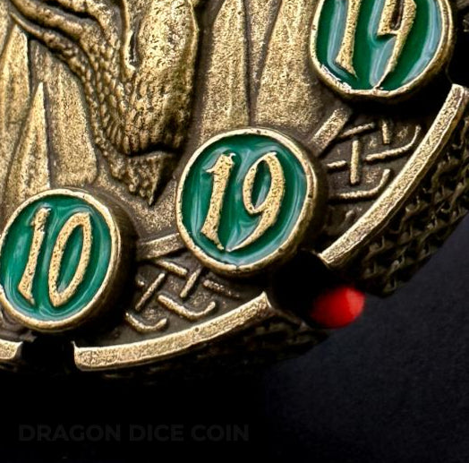 FlipDie Dragon — Metal Dice Coin Set