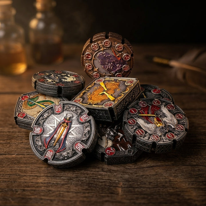 FlipDie Rogue — Metal Dice Coin Set