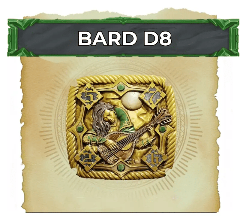 FlipDie Bard — Metal Dice Coin Set