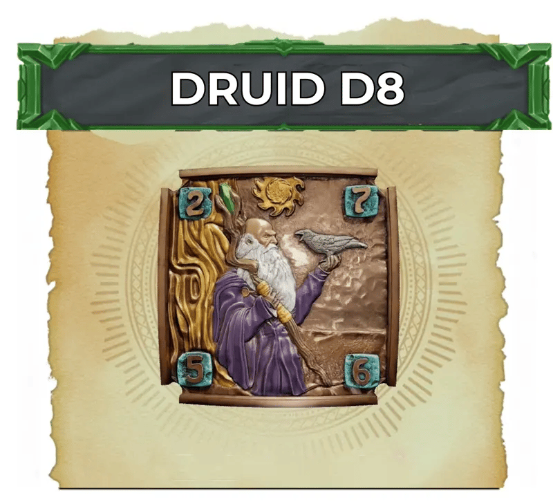 FlipDie Druid — Metal Dice Coin Set