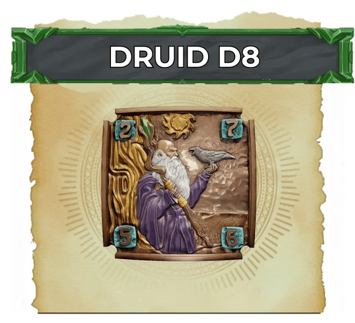 FlipDie Druid — Metal Dice Coin Set