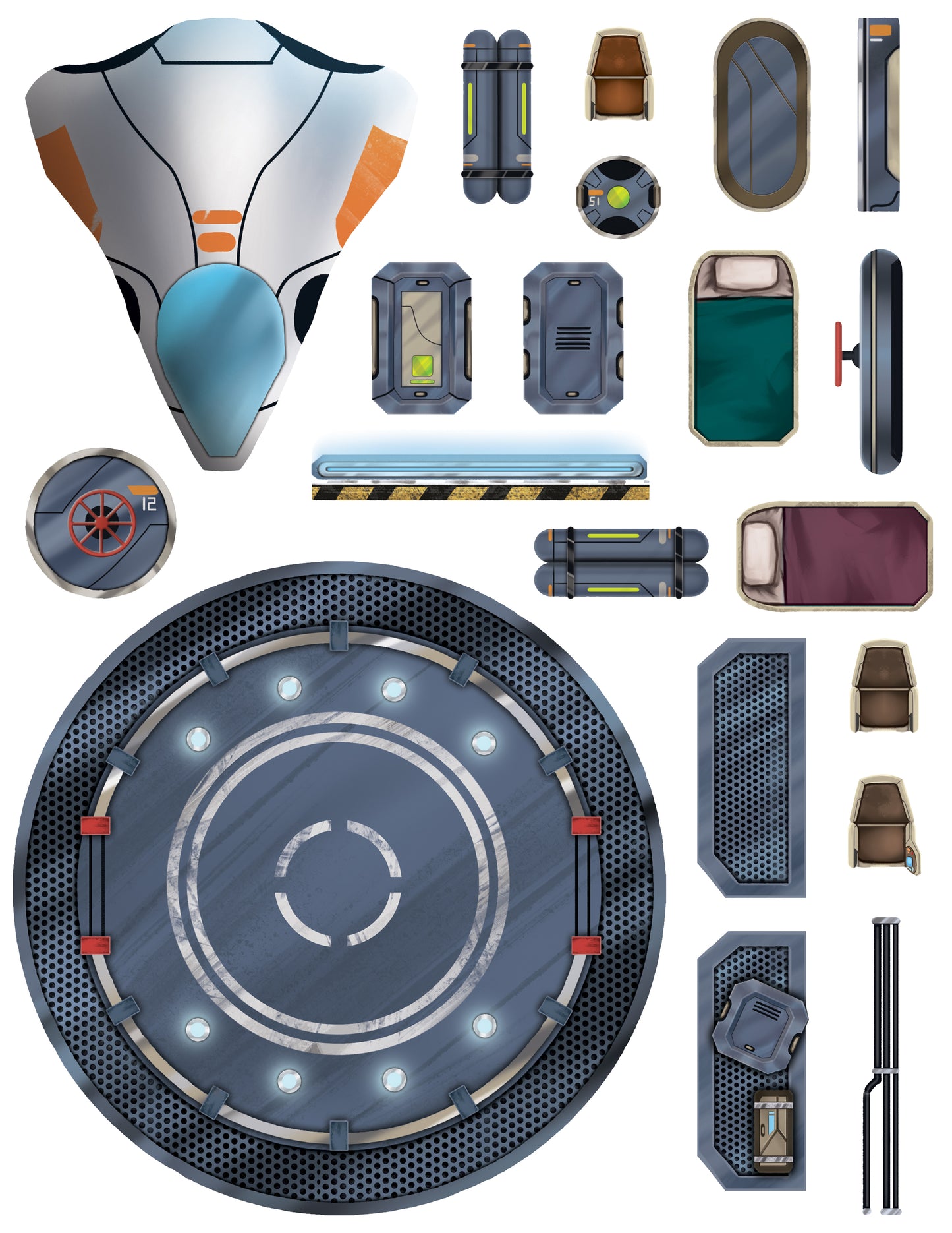 Sci-Fi Re-usable Sticker Sheet